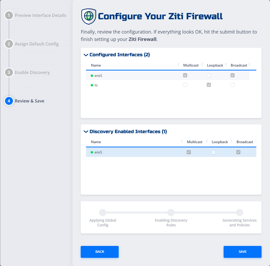 Review and save